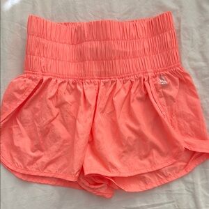 Free People Pink Athletic Shorts with Elastic Waistband
